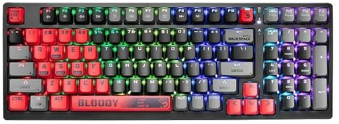 A4 Tech Tastatur A4TKLA47261 Mechanisch Schwarz Mehrfarbig QWERTY