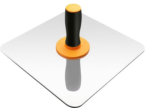 Drywall Hawk - 12 inch Aluminum Plaster Hawk Mortar Board Holder With Ergonomics Handle Smooth Edges Round Corners Design, Professional Stucco Plaster Tool