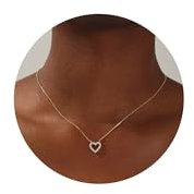 TINGN Geschenke für Frauen Mädchen, Gold Herz Kette Damen Gold Herz Anhänger Halskette Mädchen Schmuck Damen Personalisierte Geburtstagsgeschenk Valentinstag Geschenke für Frauen Teenager Mama