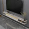 Supporto TV Sospeso, Mensole TV A Parete Con Anta, Console TV Multimediale Con Fori Per Cavi, Grande Mobile Porta TV con Ripiani per Soggiorno E Ufficio，Supporti TV per Soggiorno(Gray,120*22*16cm)