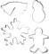 Zenker Christmas Cookie Cutters, 4 Piece Set, Snowman, Two Bells, Snowflake, Gingerbread Man, Biscuit Cutter for Baking, Cookie Cutters Pack of 4, Pastry Cutter, Stainless Steel, Silver