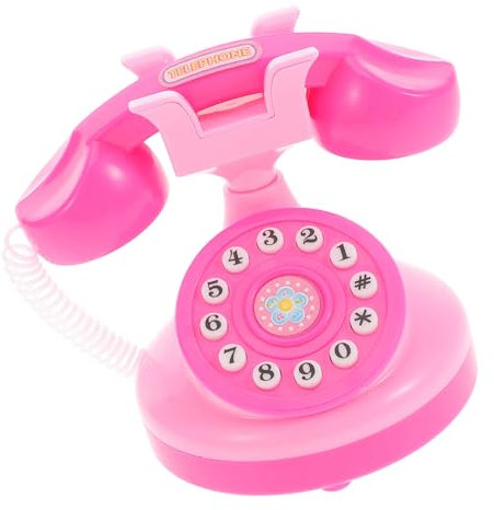 TOYANDONA Mini Jouet téléphonique interphone Jouet Les Enfants Jouent au téléphone Jouet de téléphone Portable modèle de téléphone simulé Faux téléphone Jouer au téléphone Plastique Rose