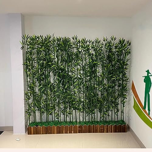 Künstliche Bambuspflanze, große künstliche Bäume für den Außenbereich, Sichtschutz für Zimmer/Wohnzimmer, Raumteiler, Landschaftsdekoration mit Holzsockel (Farbe: 2 m/78,7 Zoll H, Größe: 150