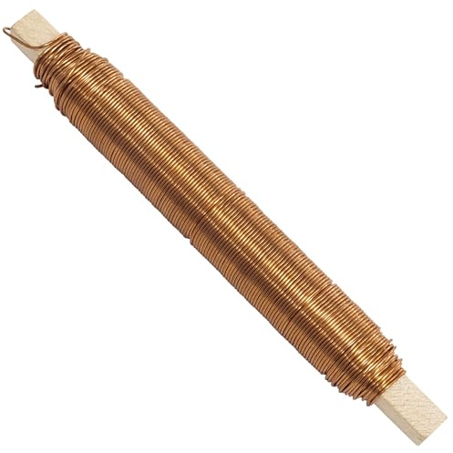 AERZETIX - C74466 - Bobina de Alambre de floristería 0.7mm x 38 m - en Metal - Color Cobre