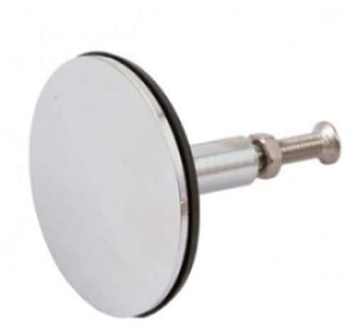 Aretro Polished Chrome Pop-Up Bath Plug, 46mm Diameter, 38mm Hole, Rubber Flat Seal
