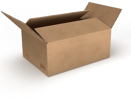 RaKuPack 100 Stück Robuster Faltkarton Versandkarton 250x175x100mm braun | Versandschachtel Außenmaß (25x17,5x10cm), Warensendung Karton Faltschachtel Paket Kartonage verschiedene Größen, mit Klappen