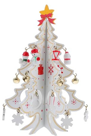 MAGICLULU Sapin De Noel en Bois Décor Salle Fenêtre Faux Guirlande Noël Artificiel Vignes Mini Sapin De Noel