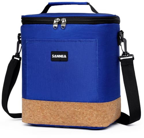 SAMERIO Grande Bolsas Térmicas Loncheras para Hombres Mujeres Adulto Reutilizable Aislado Enfriador Trabajo Picnic o viaje (Blue)
