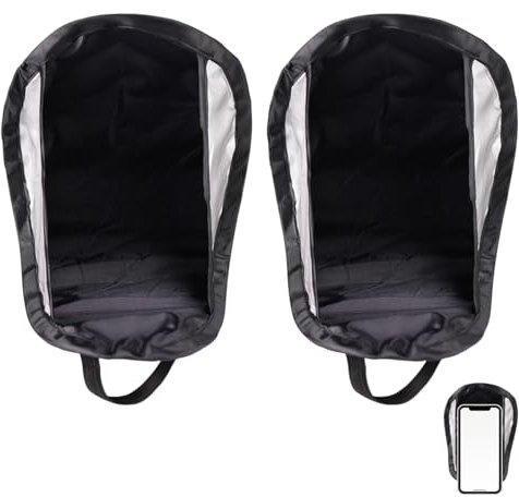 Lyreh Handy-Sonnenschutz, faltbar, blendfrei, für Auto und Reisen, universelle Handy-Regenschirm-Abdeckung für iPhone und alle Smartphones, Bildschirmsichtbarkeit (Silber)