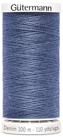 Nähmit - Gütermann DENIM 100-Meter Jeansgarn hochwertig und reißfestes Nähmaschinengarn + GRATIS FARBKARTE (A30-6075)