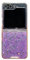 BLOTECH Cover for Samsung Galaxy Z Flip 4 Glitter Custodia con Brillantini Lamina d'oro Design Silicone Gel Soft TPU Bumper Protezione Cover Shockproof Coperture Galaxy Z Flip 4,Viola