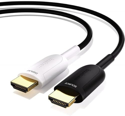 RESTEQ Cable HDMI 8K Fibra Óptica 15m Ultra Alta Velocidad 48Gbps 8K@60Hz 4K@120Hz HDR Dinámico eARC HDCP 2.2 / 3D