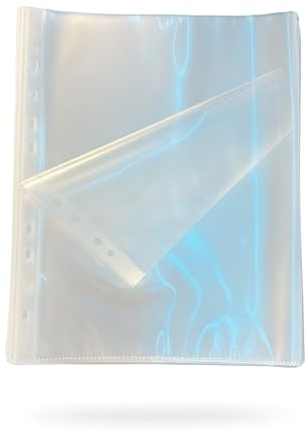 LEAN-PBS Prospekthüllen DIN A4 glasklar transparent, farblos Klarsicht Folien Hüllen, zum Schutz von Papier, Akten & Dokumenten, Sichthüllen für Ordner (200)