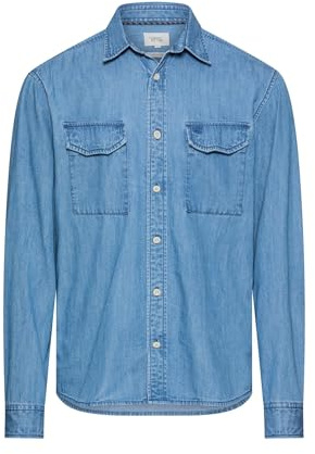 camel active Herren Langarmhemd in Jeans Optik