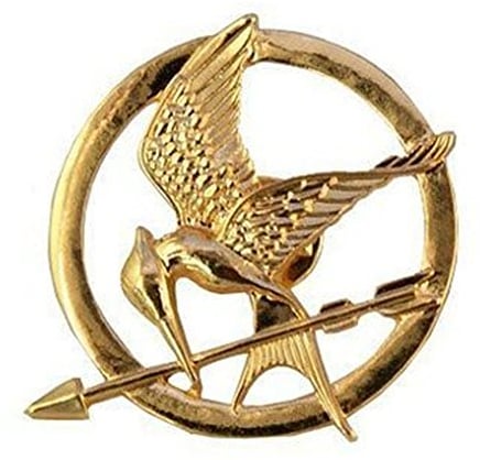 Oakhum Designs Hunger Games Brosche Katniss Mockingjay vergoldet 18 K, Metall, Ohne Stein