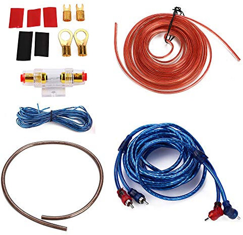 IZTOSS 1500W 8GA Car Audio Subwoofer Amplifier Installation Kit AMP Wiring Fuse Holder Wire Cable Kit