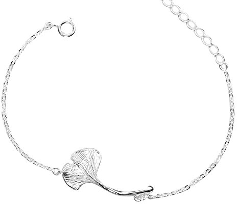 Helen de Lete Original Ginkgo Blatt 925 Sterling Silber Armband