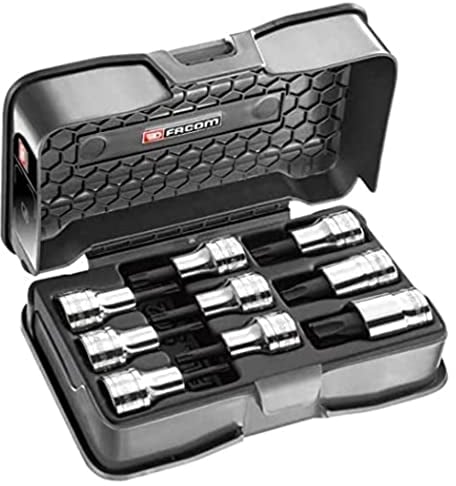 Facom Coffret de Douilles Tournevis Torx 1/2 Sxm 20-60 9 Pièces Amex.3Apb Noir