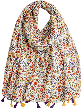 Vellette Femme à la mode pour femmes élégant Echarpe Souple Col Châle Enveloppant Foulard Étole (M, One size)