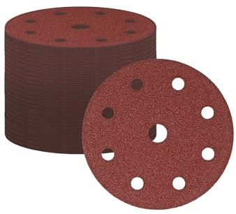 STIER Schleifscheiben Holz D125 / P100 / 8-Loch / 25 Stk., Schleifpapier, Exzenterschleifpapier, Exzenterschleifscheiben, 125mm