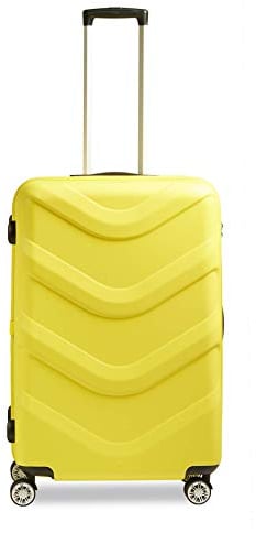 STRATIC Arrow 2 Hartschalen-Koffer Trolley Reisekoffer Rollkoffer 4 Rollen TSA-Zahlenschloss, Größe L, Gelb