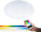EGLO connect LED Deckenleuchte Totari-C, 1 flammige Wandlampe mit Kristall-Effekt aus Stahl und Kunststoff, Weiß, mit Fernbedienung, Farbtemperaturwechsel (warm, neutral, kalt), RGB, dimmbar, Ø 40 cm