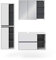 Vicco Badmöbel-Set Viola, Badezimmerschrank-Set, Weiß/Anthrazit, 3 Teile