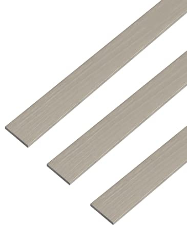 Alberts 499426 Flachstange | selbstklebend | Aluminium, edelstahldesign, dunkel | 1000 x 25 x 2 mm | 3er Set