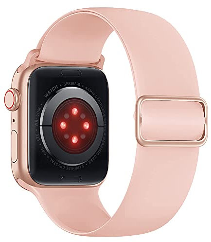 Tasikar Compatibile con Cinturino Apple Watch 49mm 45mm 44mm 42mm, Cinturini Ricambio Silicone, Cinturino Sportivo Regolabile Compatibile con Apple Watch Ultra Serie 9 8 7 6 5 4 3 2 SE Rosa