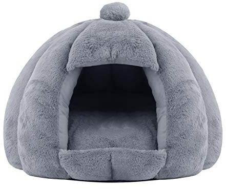 Katzenhöhle Katzenbett Katzenhaus Pet Nest, Katzenkorb Hundebett Mit Abwaschbar Super Weichem Innerkissen, Waschbar Warm Plüsch Katzenzelt Hundebett Haustier Schlafsack Für Katze Kleine Hunde (grau)