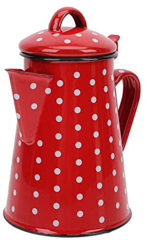 TOPBATHY Kaffeetasse Wasserkocher Emaille Topf Emaille Kaffeekanne Emaille Kessel Wasserkessel Kaffeekessel Wasserkrug Karaffe für Tee Milch ? Kaltes 800ml Emaille Topf Limonadenkrug