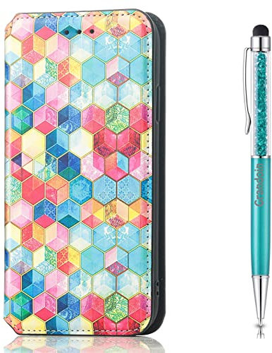 Grandoin Cover per iPhone 6S/6, Custodia a Libro in Pelle Protettiva Magnetica Portafoglio Cover con 2 Slot per Schede Antiurto Kickstand Flip Caso per iPhone 6S / 6 (4,7 Pollici) (Colorato 1)
