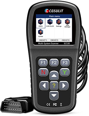 OBD2 Scanner, All System Code Reader for Dodge Chrysler Jeep Car Scanner with Reset SRS ABS EPB SAS Transmission Engine Light CKP Relearn, etc 30+ Special Functions Bidirectional Diagnostic Scan Tool