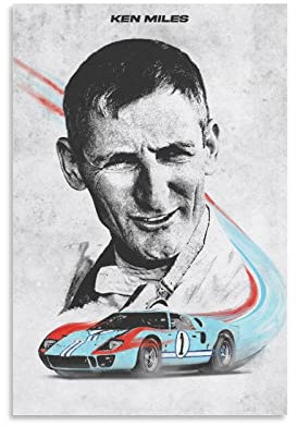 Vintage-Auto-Poster Ford GT40, dekoratives Gemälde, Leinwand, Wandposter und Kunstbild, modernes Familien-Schlafzimmer, Deko-Poster, 30 x 45 cm