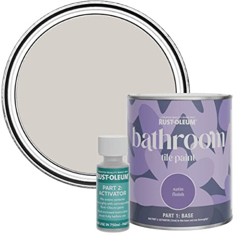 Rust-Oleum Purple Water-Resistant Bathroom Tile Paint in Satin Finish - Babushka 750ml