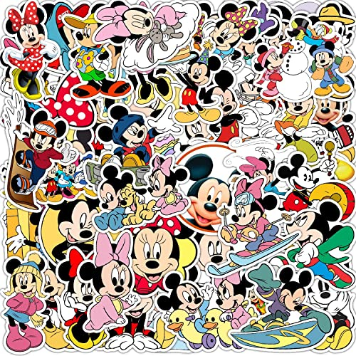 50 Stück Mouse Aufkleber für Laptop, Stoßstange, Skateboard, Wasserflaschen, Computer, Telefon, Gitarre, Cartoon-Aufkleber für Kinder, Teenager und Erwachsene