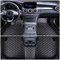 Auto Fußmatten für Benz C-Class W205 2016-2018 Allwetter Fussmatten Set Zubehör Fußmatte,Schwarz-Beige