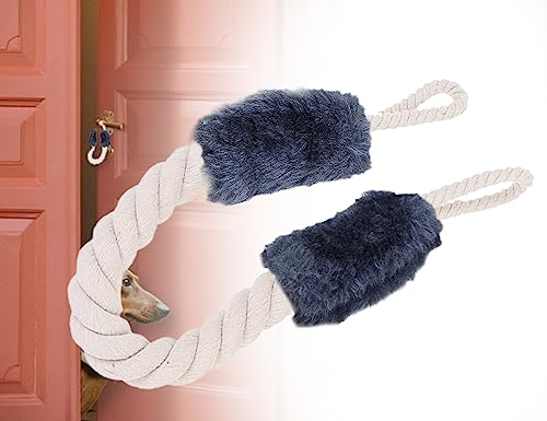 ZoeTekway Baumwolle Türstopper Klinke Blau Türkordel Klemmschutz für Türen Haustier und Kinder Fingerschutz