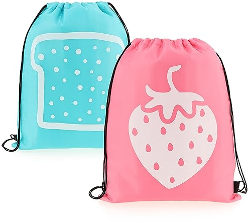 com-four® 2x sacs isothermes - glacière thermique plate - sac à dos isotherme avec cordon de serrage et sangles - petit sac isolant pour pique-niques, camping, sports - 4 litres (bleu. rose)