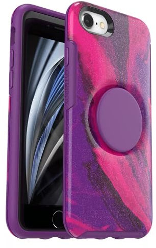 OtterBox + Pop Symmetry Series Schutzhülle für iPhone SE (3. und 2. Generation) & iPhone 8/7 (nur – Nicht Plus) – Nicht-Einzelhandelsverpackung – Berry Flow