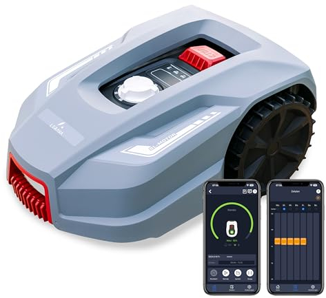 LERAVA® Mähroboter [Bis 500m²] - Rasenmäher Roboter mit intelligenter Navigation für deinen Garten - Steigung bis zu 36% - Höhenverstellbar 20-60 mm - App-Steuerung - Leise 55 dB - Rasenroboter