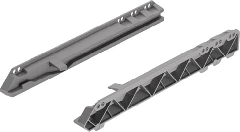 cyclingcolors Glissières droite + gauche panier à accrocher plastique gris 338mm Guidage Bras Coulisse Rangement Tiroir Cuisine Armoire