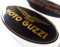 Logo Decal Moto GUZZI Paire d'autocollants en résine 3D gel effet 3D pour réservoir ou casque noir/or