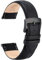 OTTOODY Leder Uhrenarmbänder 22mm 21mm 20mm 18mm 16mm Armband, Schnellverschluß Eleganten Leder Uhrenarmband für Damen Herren, Hochwertige Ersatz Leder Armband für Uhr & Smartwatch, Schwarze Schnalle