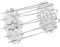 Aboiledy Schaschlikspieße Edelstahl Dönerspieß, Grillrondell für Grillspieß, BBQ Fleischspießmacher Rotierender Grill, 20cm 10 Spieße für Shish Kebab Grill Zubehör Rotisserie Grill für Hähnchengriller
