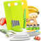 Owyee Lot de 13 couteaux de cuisine en bois pour enfants - en plastique sans danger pour les tout-petits - Planche à découper-Éplucheur