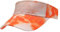 ZLYC Damen Sommer Sonnenschild Golf Visor Cap mit Klettverschluss(Krawatte Gefärbt Orange),Einheitsgröße
