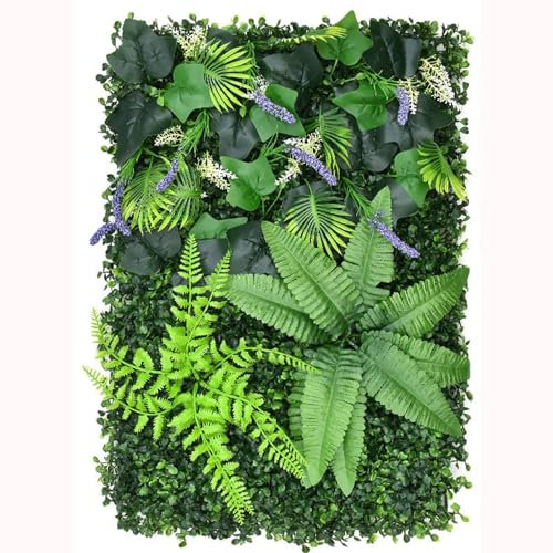 AFGZQ Künstliche Buchsbaum-Paneele Topiary Heckenpflanze Sichtschutz Zaun Screen Außenpflanzen Wanddekoration Blume Gras Pflanze (Color : No. 1)