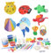 TGFIX 60tlg Muscheln Bemalen Bastelset für Kinder Muschel zum Basteln mit Acryl und Leuchtende Farben Ton DIY Kunsthandwerk Kreativset Geschenke für Junge Mädchen 5 6 7 8 9 10 11 12 Jahre