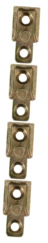 Mikikit 4pcs Casement Window Lock Zinc Alloy Replacement Window Accessory Keeper Plate Latch Hardware Strike Keeper Replacement